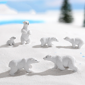Resin Polar Bear Ornaments, Micro Landscape Display Decorations, Pretending Prop Decorations
