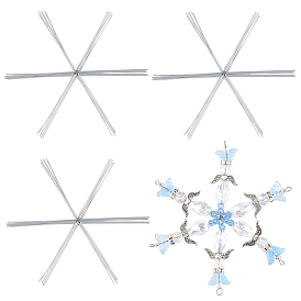 30шт. рождественские снежинки из железной проволоки, проволока для изготовления бисера, украшения из бисера, украшения для вечеринок