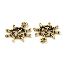 Tibetan Style Alloy Charms, Helm with Anchor