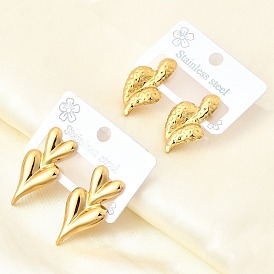 304 из нержавеющей стали серьги, вакуумное покрытие pvd, реальный 18 k позолоченный