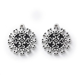 304 из нержавеющей стали шармы эмали, цвет нержавеющей стали, чары в форме вируса