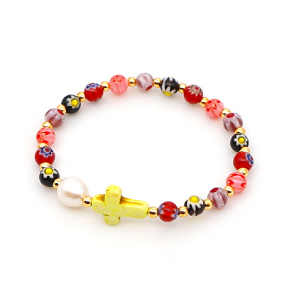 Natural Pearl Bracelet with Miyuki Glass Beads and Tassel, Handmade Alphabet Design for Women's Fashion