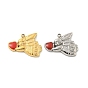304 Stainless Steel Enamel Charms, Angel with Heart Charm