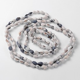 Brins de perles de conque en coquillage naturel teinté, 5.5~8mm, Trou: 2~4mm, Environ 140 pcs/chapelet, 56.7 pouce