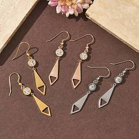 304 серьги-подвески из нержавеющей стали, с 316 хирургическим крючком для серьги из нержавеющей стали, ионное покрытие (ip)