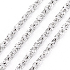 304 chaînes de câbles en acier inoxydable, soudé, ovale