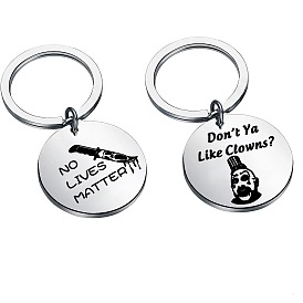 Clown Stainless Steel Keychain Horror Knife Key Chain Halloween Gift Party Pendant
