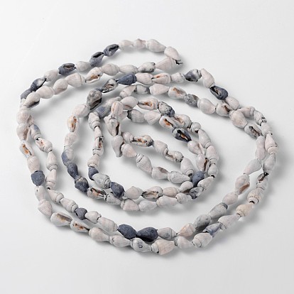 Brins de perles de conque en coquillage naturel teinté, 5.5~8mm, Trou: 2~4mm, Environ 140 pcs/chapelet, 56.7 pouce