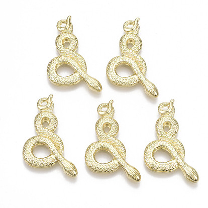 Crémaillère en alliage de placage gros pendentifs, sans cadmium et sans plomb, serpent