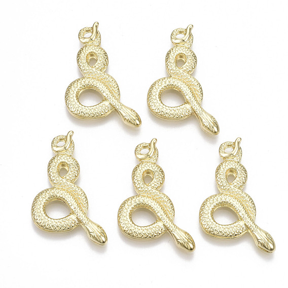 Rack Plating Alloy Big Pendants, Cadmium Free & Lead Free, Snake