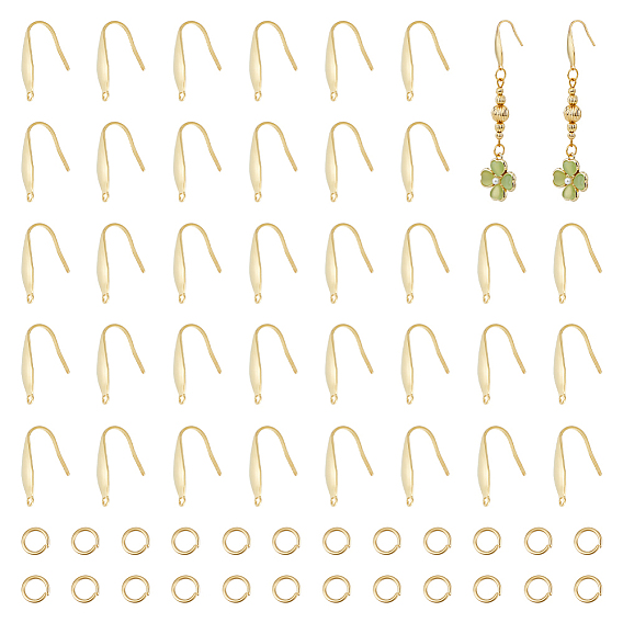 100 шт. 316 крючки для серег из нержавеющей стали, ушная проволока с вертикальной петлей и открытыми кольцами из нержавеющей стали 100шт. 304