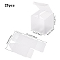 PVC Plastic Box, Frosted, Square, White