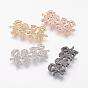 Brass Micro Pave Cubic Zirconia Links, Human
