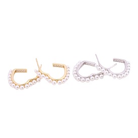 925 Silver Pearl Earrings - Heart-shaped Pearl Drop Earrings, Elegant and Sophisticated.