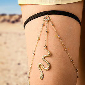 Exaggerated Elastic Snake Long Leg Chain Female Bohemian Trend Multilayer Chain Body Chain Jewelry