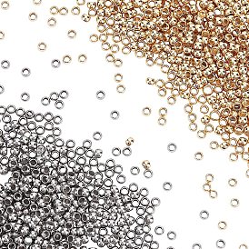 1000Pcs 2 Colors 304 Stainless Steel Spacer Beads, Rondelle
