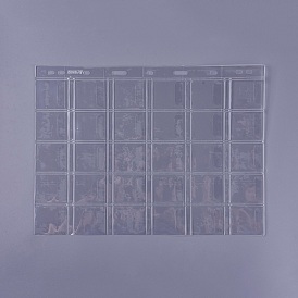 9 Holes 30 Coins Album Pages Sheets Loose Leaf, PVC Pocket Album Sleeves Pages