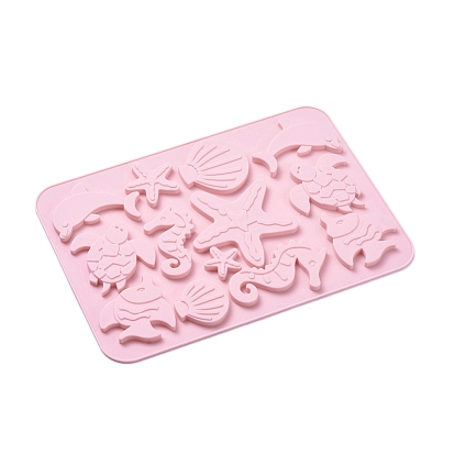 Marine Organism Food Grade Silicone Molds, Baking Molds, for Chocolate, Candy, Biscuits Molds