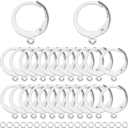 80 шт. 304 серьги с рычагом из нержавеющей стали, с петлями и открытыми кольцами для прыжков 100шт.