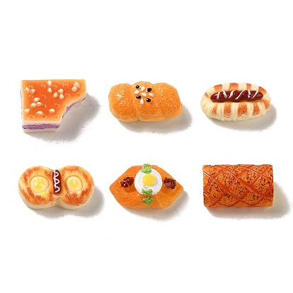 Opaque Resin Decoden Cabochons, Imitation Bread