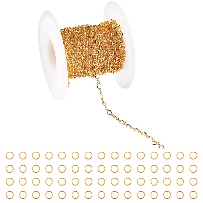 ARRICRAFT Brass Figure 8 Chain, Figaro Chains, Long-Lasting Plated, with Spool, Soldered