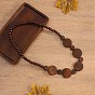 Деревянные плоские круглые и круглые чокеры эластичные бусины ожерелья для женщин
