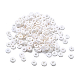 (Liquidation de vente défectueuse: jaunissement), Perles en fimo faits à la main, perles heishi, pour les fournitures de bricolage bijoux artisanat, disque / plat rond