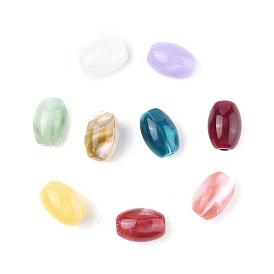 Акриловые бусины, имитация драгоценных камней, баррель, два тона