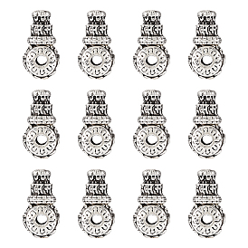 Тибетский сплава типа 3 отверстие гуру шарики, T-просверленные бусы, тыква с ом мани падме хум