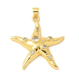 Латунные микро проложить кубического циркония подвески, без кадмия, без никеля и без свинца, прелести морская звезда