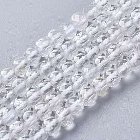 Brins de perles en cristal de topaze naturelle, facette, cube
