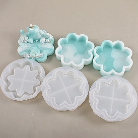 Flower DIY Silicone Storage Molds, Resin Casting Molds, for UV Resin, Epoxy Resin Jewelry Making