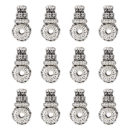 Тибетский сплава типа 3 отверстие гуру шарики, T-просверленные бусы, тыква с ом мани падме хум