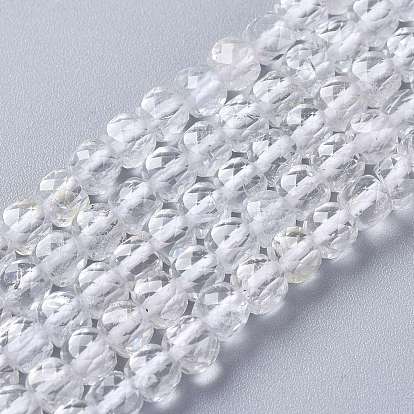 Natural Topaz Crystal Beads Strands, Faceted, Cube