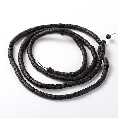 Natural Coconut Column Bead Strands, 5.5x2~4.5mm, Hole: 1mm, about 179pcs/strand, 23.2 inch
