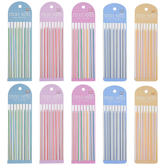 10шт. 5 цвета прямоугольные наклейки для домашних животных индексные вкладки, заметки, для офисного школьного чтения