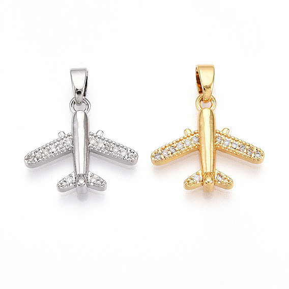 Латунные микро проложить кубического циркония подвески, без кадмия и без свинца, прелести самолета