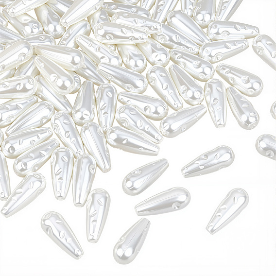 100 бусины из абс-пластика с имитацией жемчуга, слеза