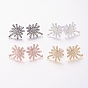Brass Micro Pave Cubic Zirconia Stud Earring Findings, with Loop, Lead Free & Cadmium Free, Shining Star
