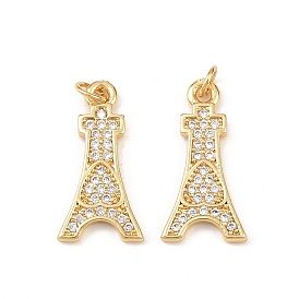 Латунные микро проложить кубического циркония подвески, эйфелева башня подвески, стойки покрытие, долговечный, без кадмия и без свинца, с целью перехода в кольце