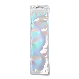 Embalaje de plástico láser bolsas con cierre zip yinyang, bolsas superiores autoselladas, Rectángulo