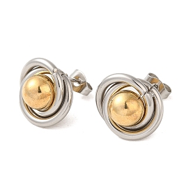 Ring & Round 304 Stainless Steel Stud Earrings for Women
