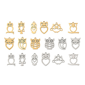 201 подвески из нержавеющей стали, сова прелести