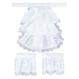 Нарукавники из кружевной ткани, ложные рукава-фонарики