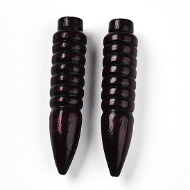 Из натурального дерева большие кулоны, окрашенные, половине просверлил, пуля