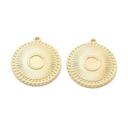 Латуни кабошон настройки подвески, без кадмия, без никеля и без свинца, плоско-круглые