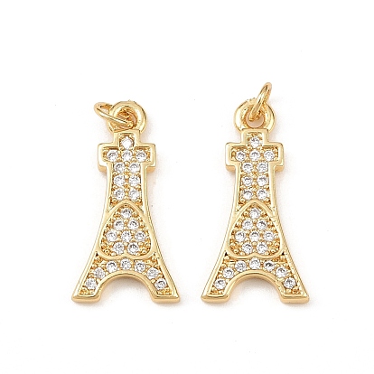 Латунные микро проложить кубического циркония подвески, эйфелева башня подвески, стойки покрытие, долговечный, без кадмия и без свинца, с целью перехода в кольце
