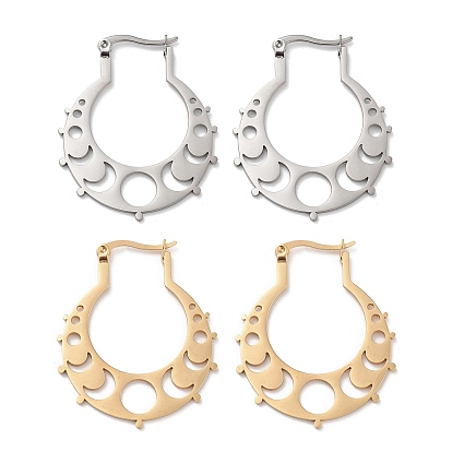 Серьги из 304 нержавеющей стали, луна