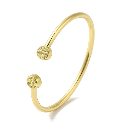 Латунные открытые браслеты-манжеты с покрытием стойки, Религиозные браслеты с крутящим моментом для женщин, без кадмия и без свинца, долговечный