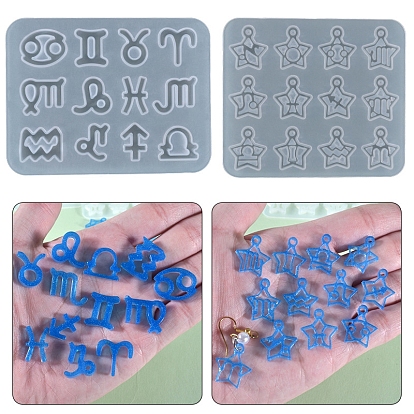 Pendentifs bricolage moule en silicone de qualité alimentaire, moules de résine, pour la résine UV, fabrication artisanale de résine époxy